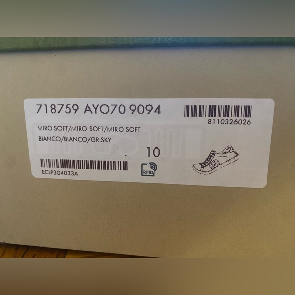 GUCCI ๐ Ace Sneaker | Menโs Size 10.5 US White Leather/Grey Interlocking Gs NWT - Picture 16 of 16